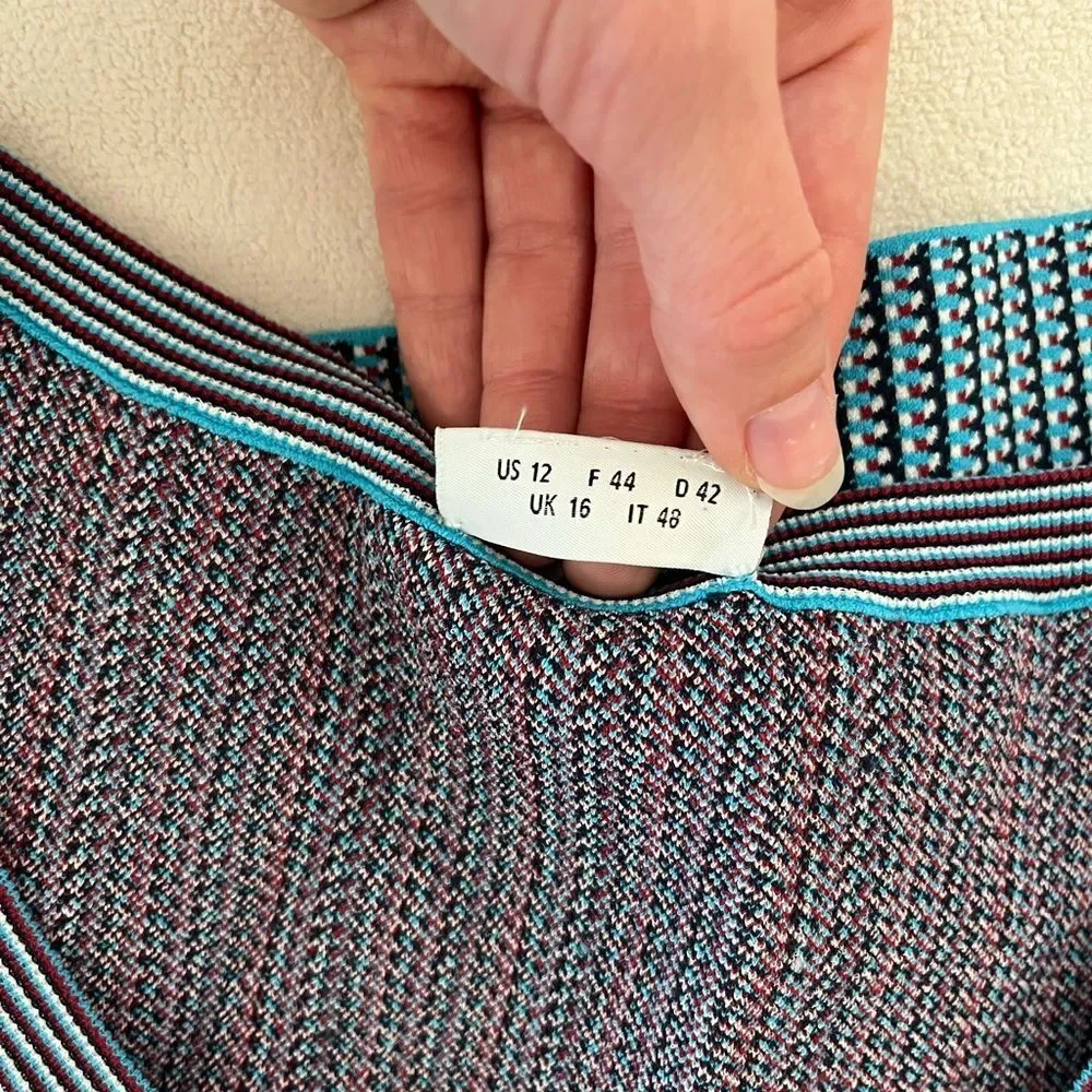 Akris Punto Patterned Teal Tank Top - Picture 4 of 7